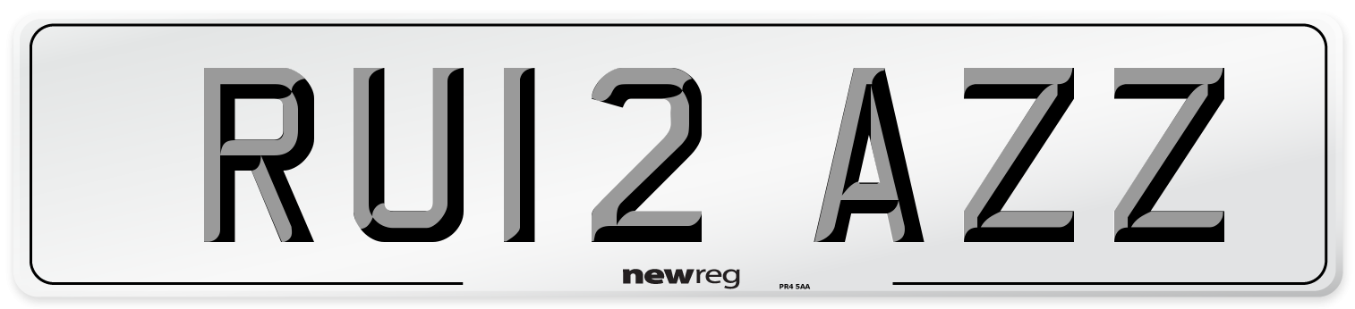 RU12 AZZ Number Plate from New Reg